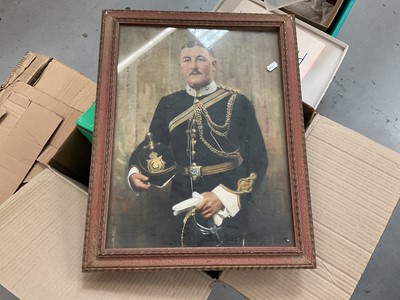 Lot 664 - Early 20th century overpainted photograph of a military officer