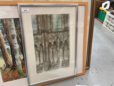 Lot 670 - Valerie Thornton, signed limited edition etching and aquatint Lincoln Arcadian no. 49 of 60