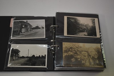 Lot 1501 - Postcards in album including Real photographic cards, Gt Bentley council 1925, teachers festival, Jubilee day 1935, Remembrence day 1924 , plus other Gt Bentley cards, Wivenhoe and Alresfors street...