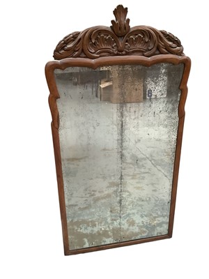 Lot 1438 - Early 18th century Continental walnut pier mirror