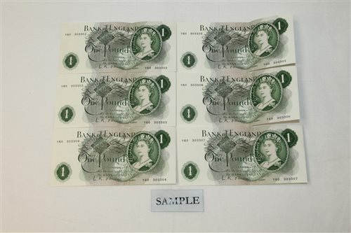 Lot 24 - Banknotes - G.B. QEII. Series 'C' O'Brien...