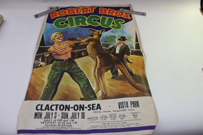 Lot 1511 - Circus poster Robert Bros. Clacton on Sea, Boxing Kangeroo by W. E. Berry Ltd.