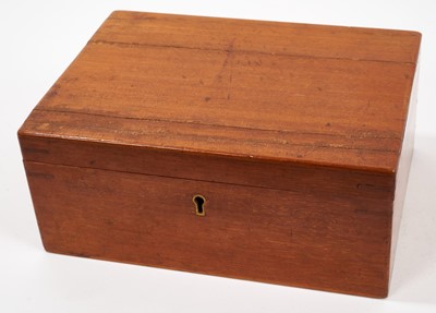 Lot 863 - Good antique boxwood chess set: J. Jaques & Son, Ltd., London 'The Staunton Chessmen', with weighted bases, 9cm high king, housed within a mahogany case with green baize lining