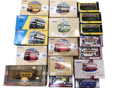 Lot 1803 - Diecast boxed selection of EFE models Corgi Classics, buses etc (2 boxes)