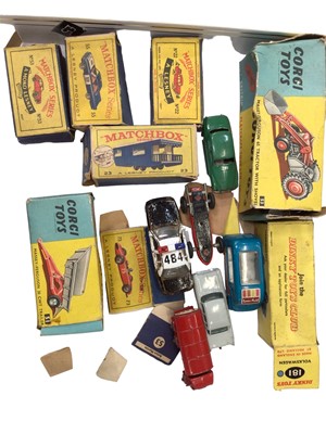 Lot 1810 - Die cast Dinky Volkswagen no.181, Corgi Massey Ferguson Tractor no. 53 boxed and others boxed and unboxed.