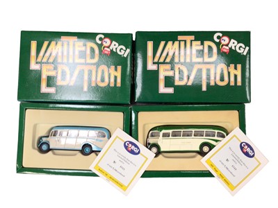 Lot 1818 - Four boxes of diecast mainly boxed, buses, various manufacturers including Corgi, Lledo, Matchbox, Dinky, also limited editions.