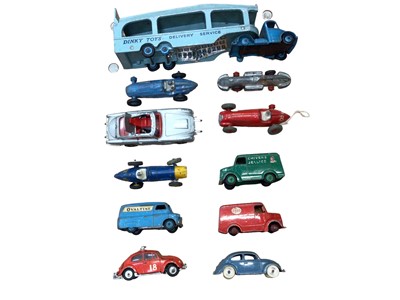 Lot 1823 - Die Cast unboxed selection including Dinky, military vehicles, transport lorries, delivery vehicles etc.