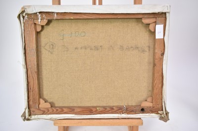 Lot 1101 - Joseph Plaskett (1918-2014) oil on canvas - still life, Apples in Basket, signed, titled verso, 33cm x 41cm, unframed