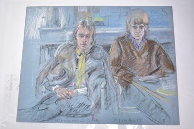 Lot 1115 - Joseph Plaskett (1918-2014) group of eight pastels on paper, Figure Studies, signed, approximately 65cm x 51cm