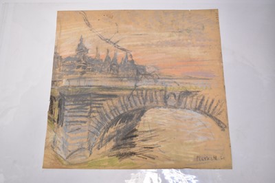 Lot 1116 - Joseph Plaskett (1918-2014) group of nine pastels on paper, French Landscapes, signed, approximately 51cm x 65cm