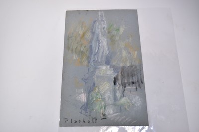 Lot 1118 - Joseph Plaskett (1918-2014) group of eight pastels on paper, studies of French Sculpture, mostly signed and dated '55, approximately 48cm x 32cm (8)