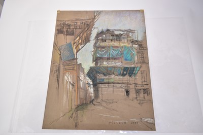 Lot 1119 - Joseph Plaskett (1918-2014) group of nine pastels on paper, Parisian Cityscapes, signed, approximately 50cm x 65cm and smaller, unframed (9)