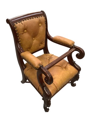 Lot 1526 - Late Regency mahogany metamorphic child's chair/high chair