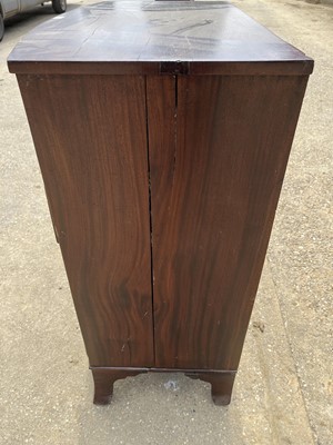 Lot 53 - Victorian bow front chest of two short and three long graduated drawers, 97cm wide, 52cm deep, 108cm high