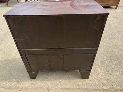 Lot 53 - Victorian bow front chest of two short and three long graduated drawers, 97cm wide, 52cm deep, 108cm high