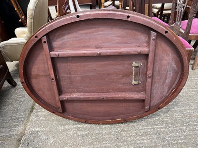 Lot 69 - Victorian burr walnut oval tilt top loo table on turned column and four splayed legs, 120cm x 88cm