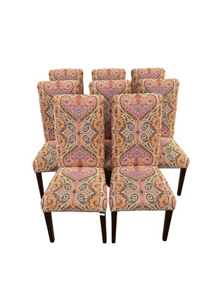 Lot 85 - Set of eight high back dining chairs