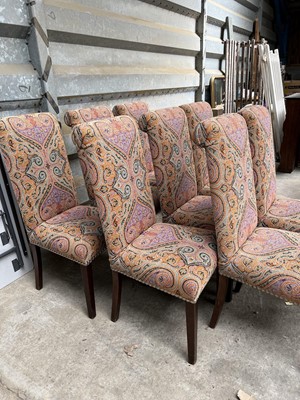 Lot 85 - Set of eight high back dining chairs