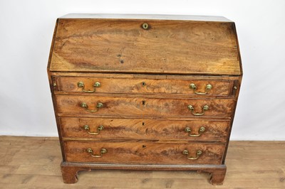 Lot 1485 - Good George III mahogany bureau