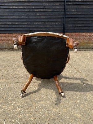 Lot 49 - Victorian walnut open armchair
