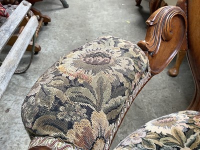 Lot 49 - Victorian walnut open armchair