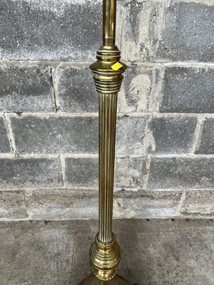 Lot 50 - Victorian brass standard lamp
