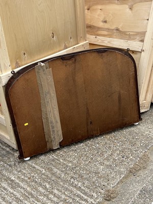 Lot 51 - Victorian walnut arched overmantel mirror, 65 x 102cm