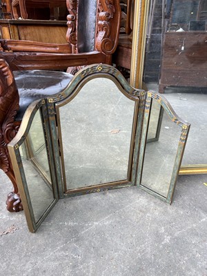 Lot 52 - Three various mirrors together with an oak standard lamp