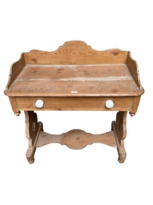 Lot 94 - Antique pine wash stand, 88w x 50d x 99h