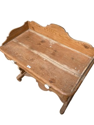 Lot 94 - Antique pine wash stand, 88w x 50d x 99h