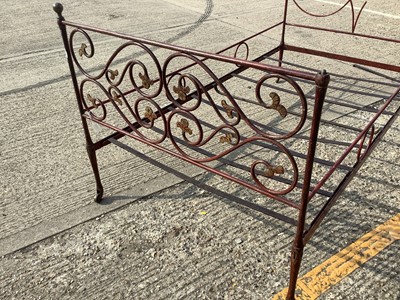 Lot 1321 - Unusual 19th century gothic revival painted metal bed frame