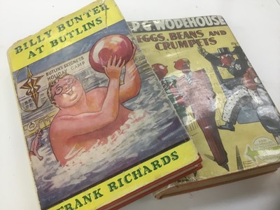 Lot 1718 - P.G. Wodehouse - Eggs, Beans and Crumpet, first edition, pub. 1940, and Billy Bunter at Butlins by Frank Richards, first edition pub. 1961 (2)