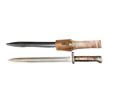 Lot 805 - Mauser export bayonet with sheath and frog