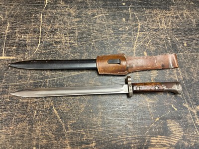 Lot 805 - Mauser export bayonet with sheath and frog