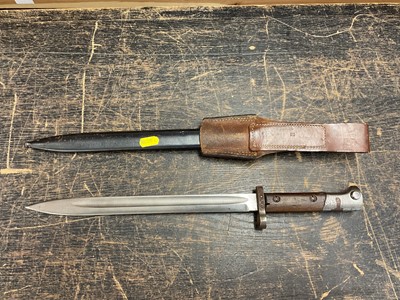 Lot 805 - Mauser export bayonet with sheath and frog