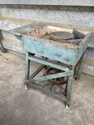 Lot 103 - Antique treadle driven potters wheel