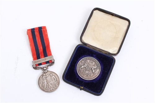 Lot 500 - Victorian Indian General Service Medals with...