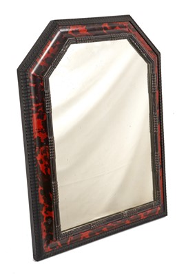 Lot 1056 - Good quality 17th century style easel mirror in red tortoiseshell veneered and ebony frame retailed by The Medici Society, London