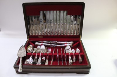 Lot 2461 - Two canteens of silver plated cutlery