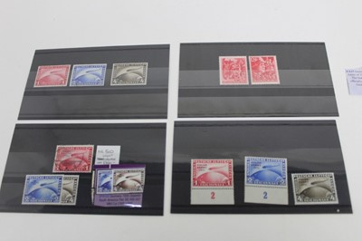 Lot 1489 - Stamps Germany 1928 air set mint, 1931 Polar-Fahrt overprint set mint (foxed) and 1933 1 mark overprint Chicago-Fahrt Weltausstellang SG510 used, plus SG897-8 u/m 12th Anniversary of Third Reich