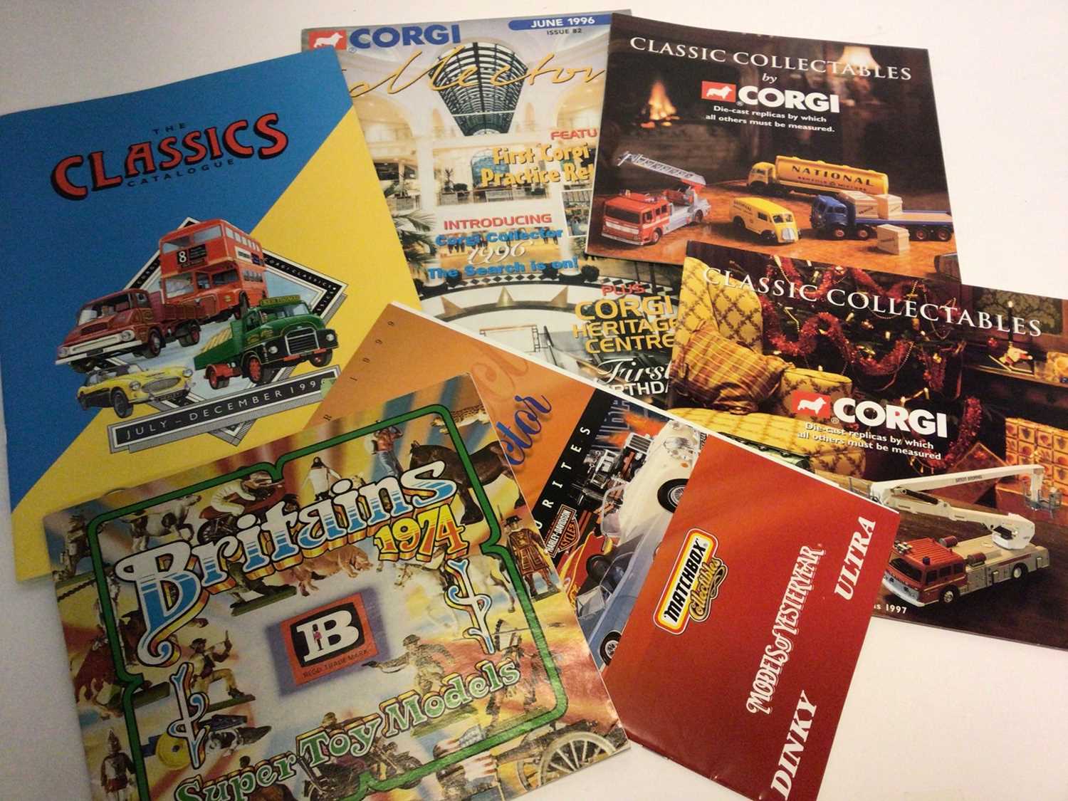 Lot 1897 - Selection of 1990s diecast catalogues and magazines LLedo, Corgi, Britains & Finescale