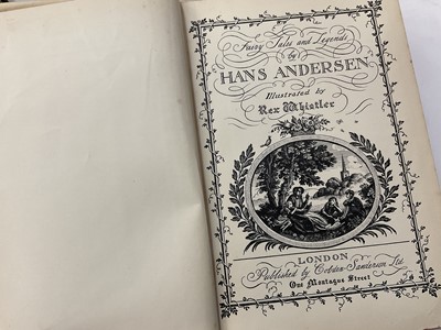 Lot 1722 - Hans Anderson - Fairy Tales and Legends, illustrated by Rex Whistler, 1935 first edition together with The Bookplate designs of Rex Whistler, limited to 650 copies, other illustrated works by Whist...