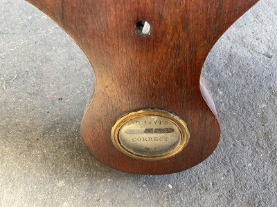 Lot 112 - 19th century mahogany wheel barometer of local interest - J Prile, Sudbury, 96cm high