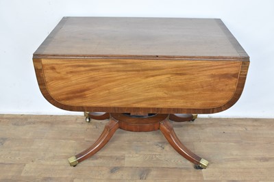 Lot 1489 - Regency mahogany and rosewood crossbanded pembroke table