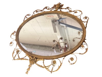 Lot 1345 - 19th century neo-classical wall mirror