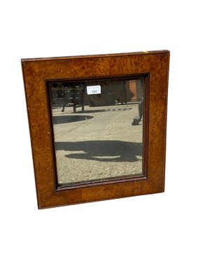 Lot 123 - Burr elm easel mirror, 46 x 41cm