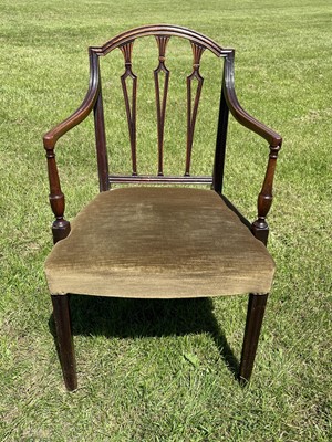 Lot 164 - Regency mahogany open armchair