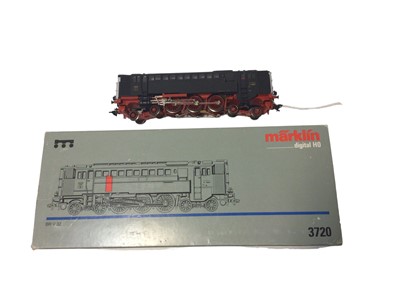 Lot 1854 - Marklin HO gauge 3 rail locomotives including DRG black livery with red detailing  Air Pressure Diesel, No. V3201 and DB maroon and cream livery diesel, No.120 001-3 ) (2)