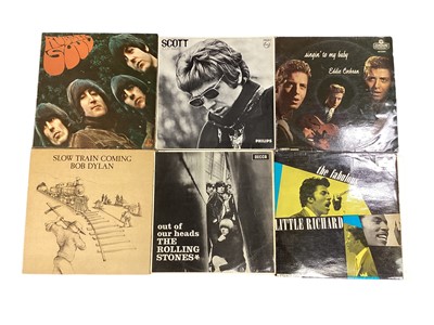 Lot 2243 - One box of records to include Beatles, Eddie Cochran and others