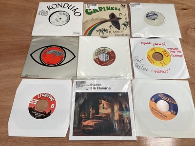 Lot 2245 - Two boxes of ex. DJ 45's and 12" singles